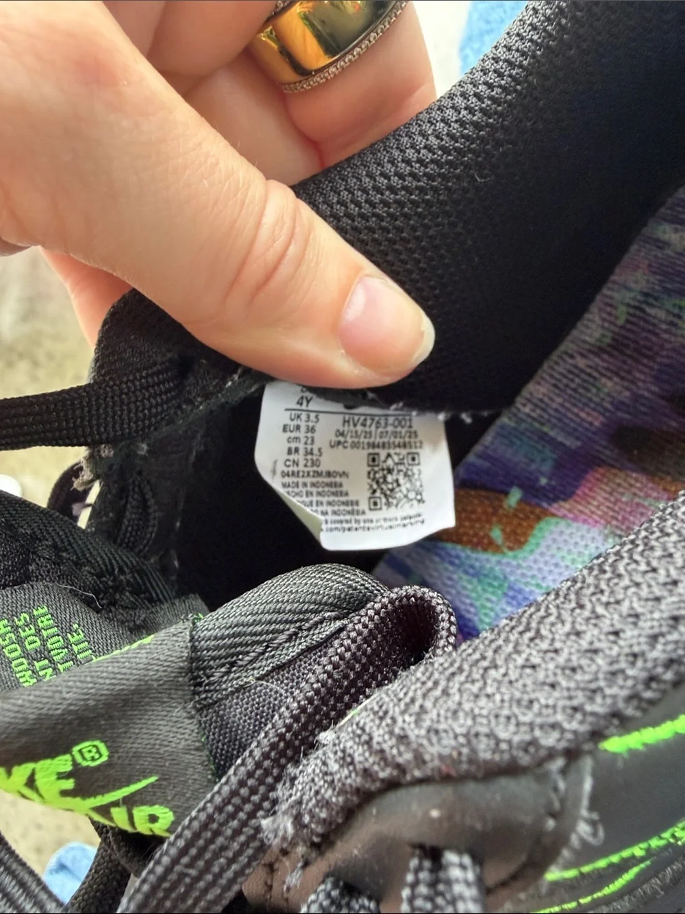 Black & Green Nike Air Force 1s